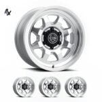 (17x8.5) 4x NUEVO SILVER MACHINED 6x5.5 (0 OFFSET)