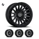 SILVERADO/SUBURBAN/SIERRA 1500 (17x8.5) 4x RECON PRO SATIN BLACK 6x5.5 (0 OFFSET)