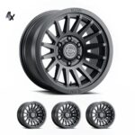 SILVERADO/SUBURBAN/SIERRA 1500 (17x8.5) 4x RECON SLX SATIN BLACK 6x5.5 (0 OFFSET)