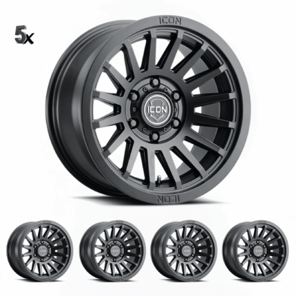 Y61 (17x8.5) 5x RECON SLX SATIN BLACK 6x5.5" (0 OFFSET)