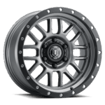 1217858347GM -  ALPHA 6x5.5" / 17x8.50 GUNMETAL WITH BLACK RING