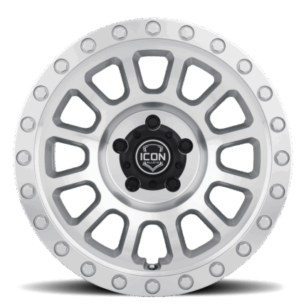 8017856350SM - 	ICON ALLOYS HULSE SILVER MACHINED - 17 X 8.5 / 6 X 135 +6MM