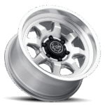 (17x8.5) 4x NUEVO SILVER MACHINED 6x5.5 (0 OFFSET) - Image 2