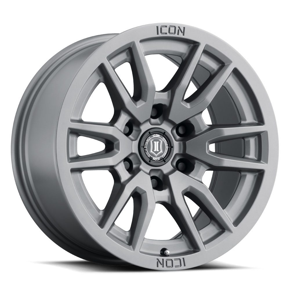 iconalloys-vector6-wheel-6lug-matte-titanium-17x8-5-1000_7627-1.jpg 2417858347TT - VECTOR6 6x5.5" / 17x8.50 TITANIUM - Image 1