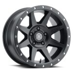 JK/JL/JT (17×8.50) 5 x REBOUND SATIN BLACK 5×5 -6 OFFSET - Image 3