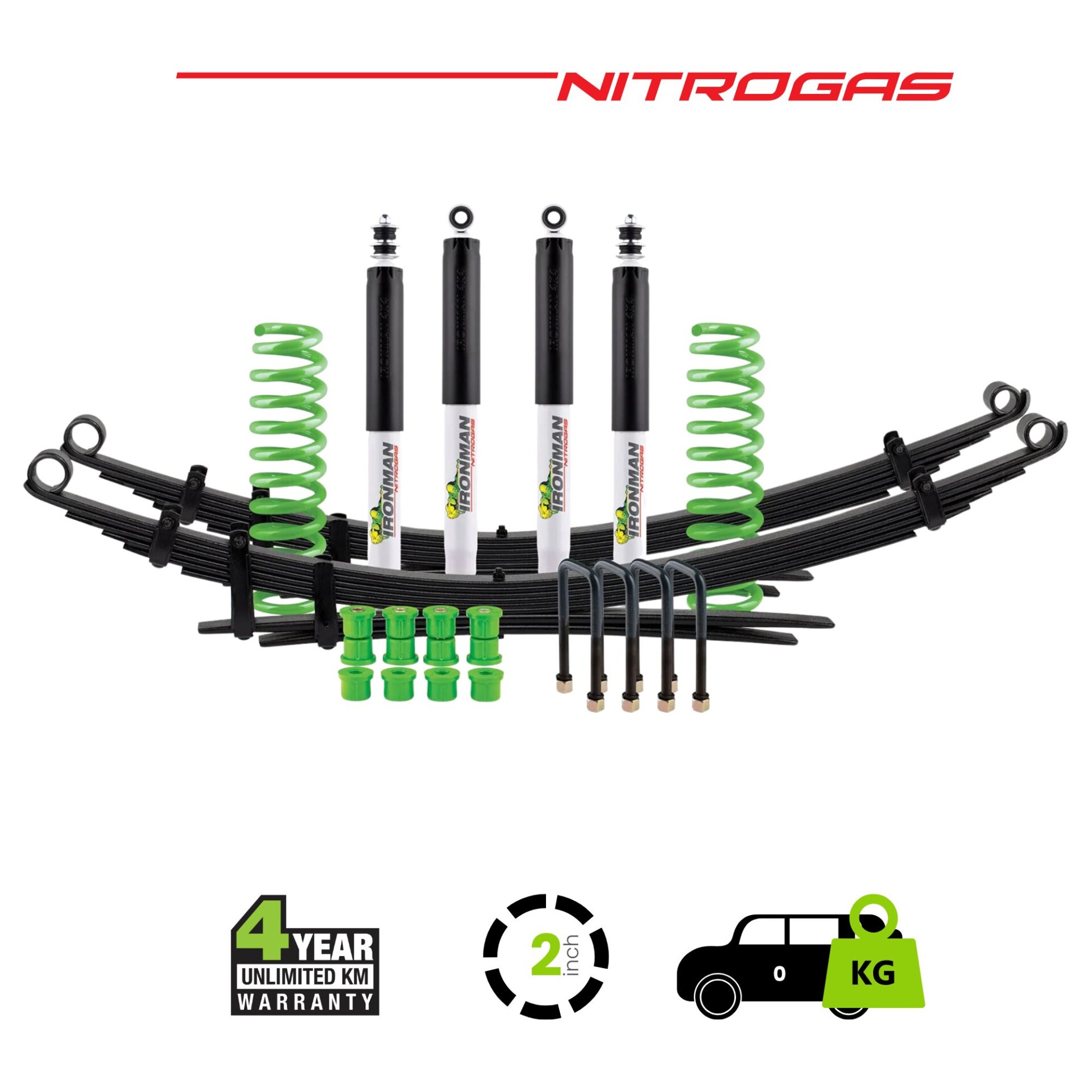 02-LC78-Nitrogas-Suspension-Kit-2Inch-Lift-No-Weight-1 LC78 Nitrogas Suspension Kit 2Inch Lift - Image 1