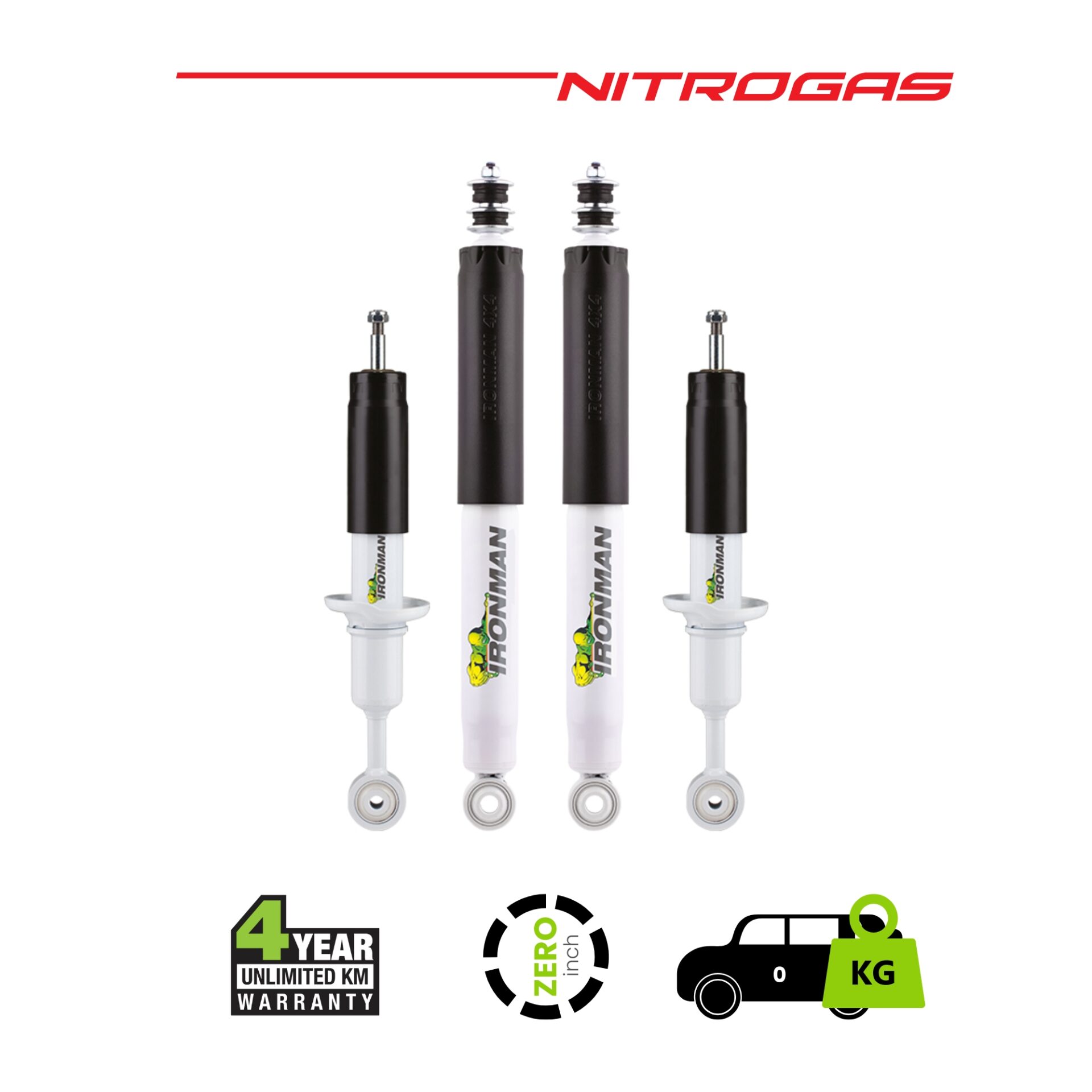 Prado-150-zero-Lift-Nitrogas-Kit-0 Prado 150 Standard Height Nitrogas Kit - Image 1