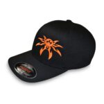 PSC50-46-210-S - Spyder Logo FlexFit Ball Cap - Black/Orange
