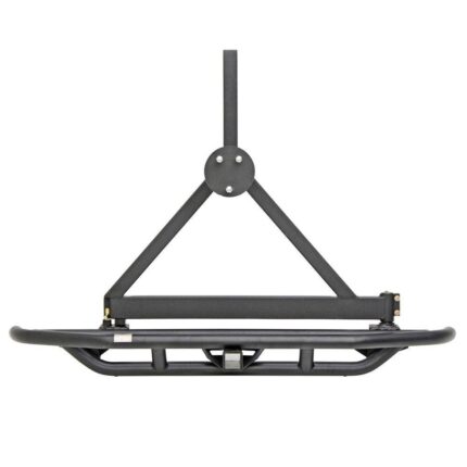 S/B76621 - Jeep Wrangler TJ/YJ SRC Rear Bumper and Tire Carrier with Receiver Hitch (Black)