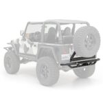S/B76621 - Jeep Wrangler TJ/YJ SRC Rear Bumper and Tire Carrier with Receiver Hitch (Black) - Image 2