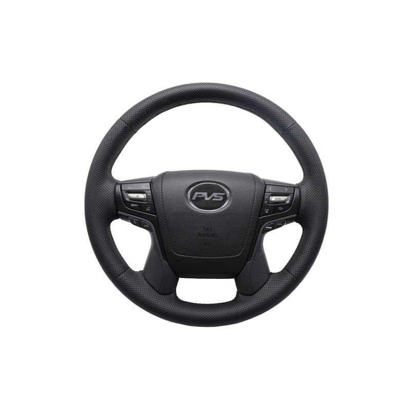 PVS-LC200-WHEEL-31 - LC71/LC76/LC78/LC79 Black Rugged Edition Perforated Leather Steering Wheel - Image 1