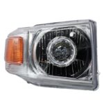 LED-LC70-LHD-HEADLIGHT-5- LC71/LC76/LC78/LC79 Chrome LED Headlights Orange Lens