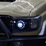 LED-LC70-LHD-HEADLIGHT-2 - LC70/LC71/LC76/LC78/LC79 Black LED Headlights White Halo Clear Lens