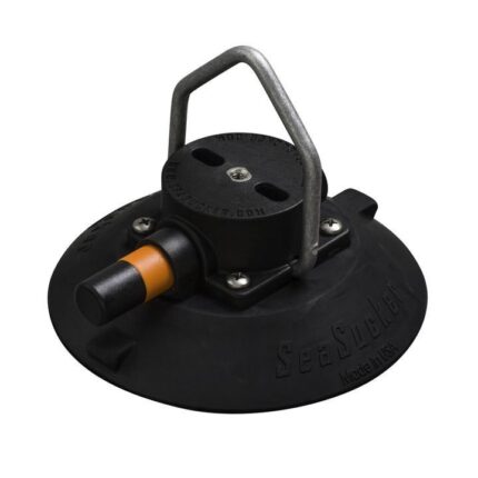 VM1016B - 6" SeaSucker with Pointed Stainless Steel D-Ring - Black