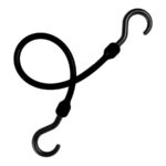 PC18BK - 18" EASY STRETCH BUNGEE CORD - BLACK