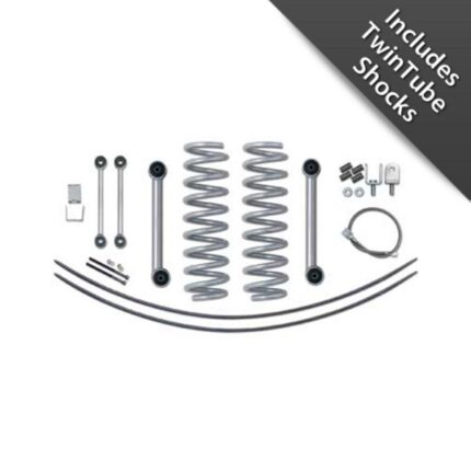 R/ERE6020T - JEEP XJ Rubicon Express 3.5" Super-Ride Short Arm Lift Kit with Rear Add-A-Leafs and Twin Tube Shocks