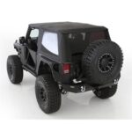 S/B9073235 - Jeep Wrangler JK, 2 Dr Bowless Combo Top with Tinted Windows and No Door Uppers (Black Diamond)