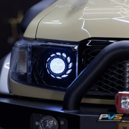 LED-LC70-LHD-HEADLIGHT-1 - LC70/LC71/LC76/LC78/LC79 2007-2023 Black LED Headlights White Halo Orange Lens