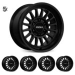 HILUX (17X9) 5x MATT BLACK APOLLO WHEELS (6/139) +12 OFFSET