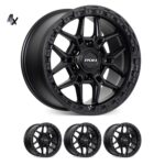 LC300 (17X9) AXE MATT BLACK 4x ALLOY WHEELS (6/139) +35