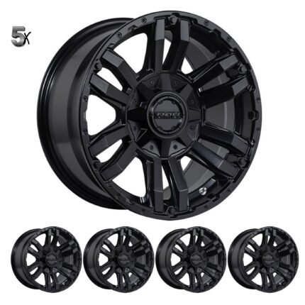 LC71/LC76/LC78/LC79 (16X8) 5x VAPOUR Xtra Black WHEEL (5/150) 0/-47 OFFSET