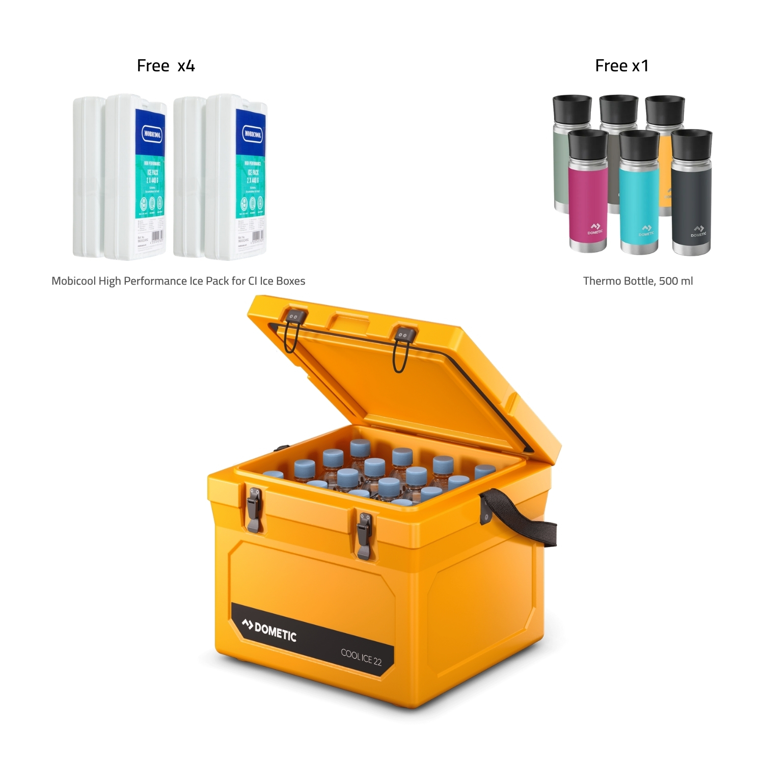 Dometic Cool-Ice WCI 22 + MOBICOOL ICEPACK 220G + Thermo bottle, 500 ml Dometic Cool-Ice WCI 22 + MOBICOOL ICEPACK 220G + Thermo bottle, 500 ml - Image 1
