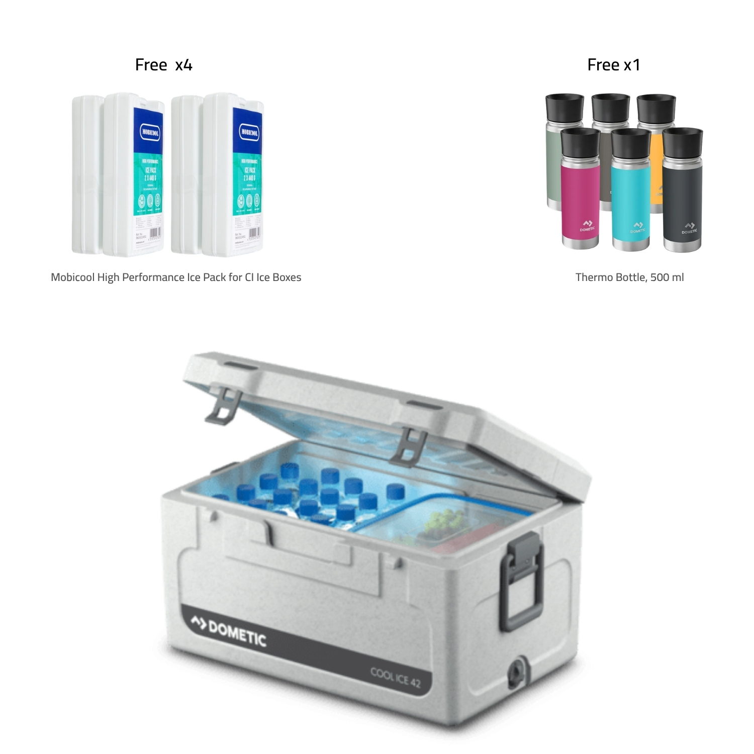 Dometic Cool-Ice WCI 42 + MOBICOOL ICEPACK 220G + Thermo bottle, 500 ml Dometic Cool-Ice WCI 42 + MOBICOOL ICEPACK 220G + Thermo bottle, 500 ml - Image 1