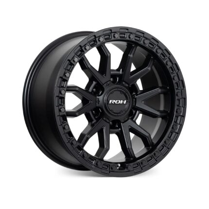 ROH Wheels Raid Matt Black Wheels - 18x9 Offset +12 PCD 6x135