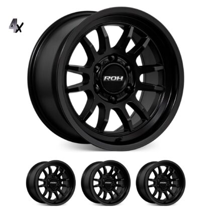 BYD Shark (17X9) 4x MATT BLACK ARC WHEELS (6/139) LITEFORGED +12 OFFSET