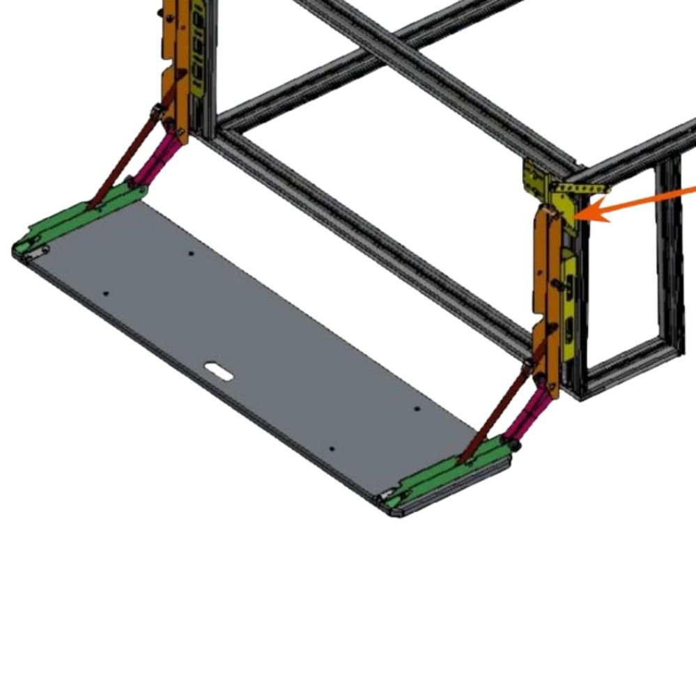 smartcap canopies (2) CAMPER TRAX FOLD-OUT TABLE - ADAPTER PLATE - Image 1