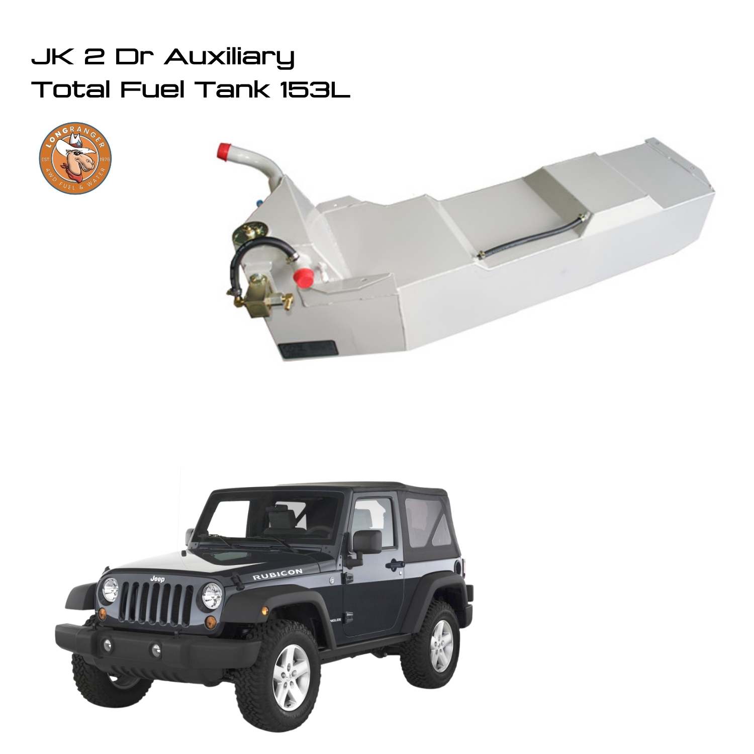 JK 2 Dr Auxiliary Total Fuel Tank 153L (Petrol Only) JK 2 Dr Auxiliary Total Fuel Tank 153L - Image 1