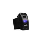 Rocker Switch USB C / USB A / Volt Meter