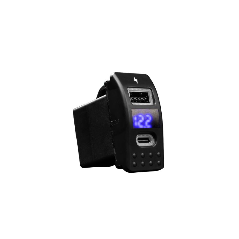 SWITCHES STEDI Rocker Switch USB C / USB A / Volt Meter - Image 1