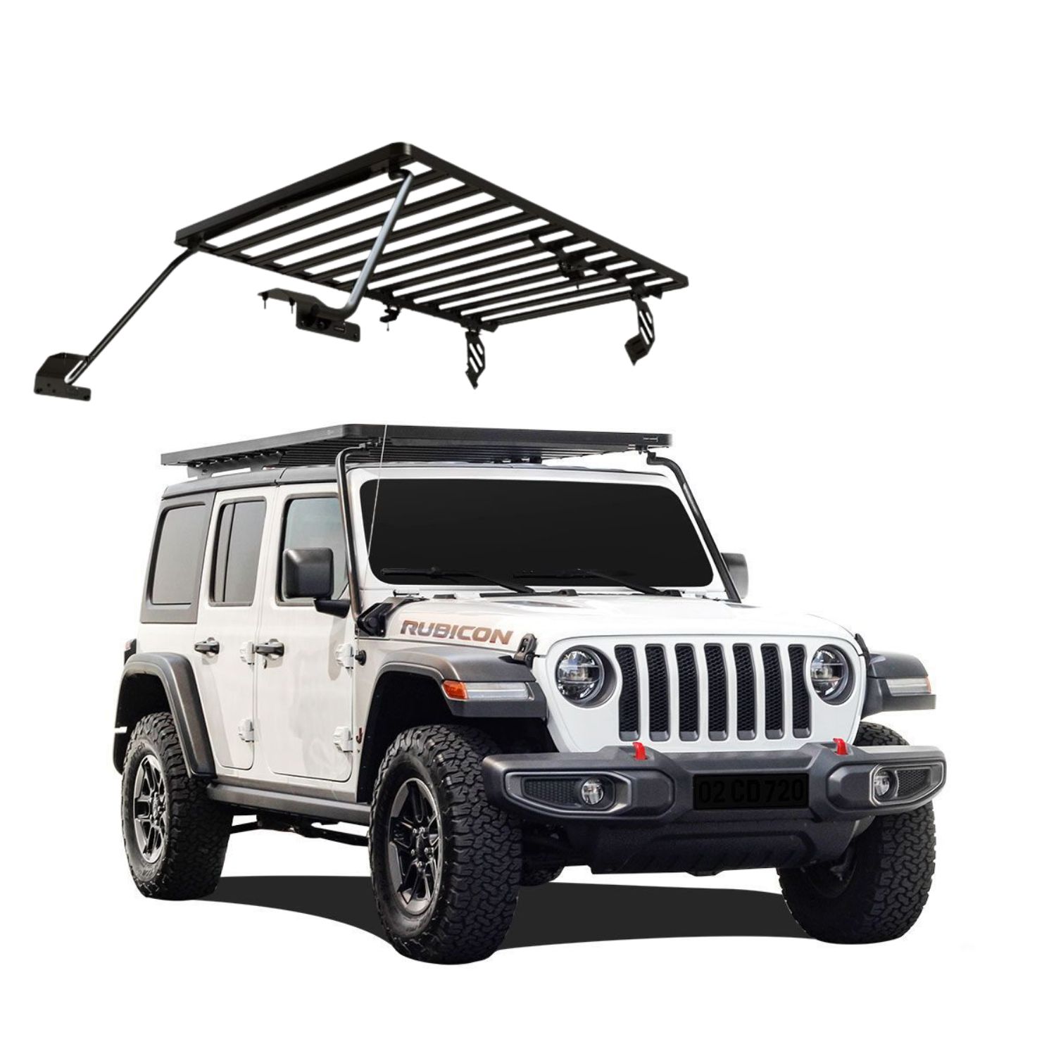 WRANGLER JL 4 DOOR (2018-CURRENT) EXTREME ROOF RACK KIT – KRJW022T WRANGLER JL 4 DOOR (2018-CURRENT) EXTREME ROOF RACK KIT - KRJW022T - Image 1