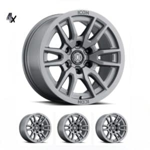 Ranger/Everst/Poer/Triton  L200 (17×8.5) 4x RECON PRO SATIN BLACK 6×5.5 +25 OFFSET