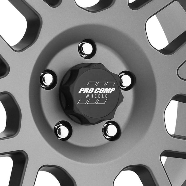 Pro Comp 40 Series Vertigo Wheel, 17×9 with 5 on 5 Bolt Pattern – Matte Graphite