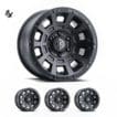 BRONCO (17x8.50) 4x THRUST SATIN BLACK 6x5.5" (0 OFFSET)