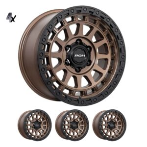 SILVERADO / SIERRA 1500 (17X9) RAID MATT BLACK BRONZE 4x ALLOY WHEELS (6/139) +12