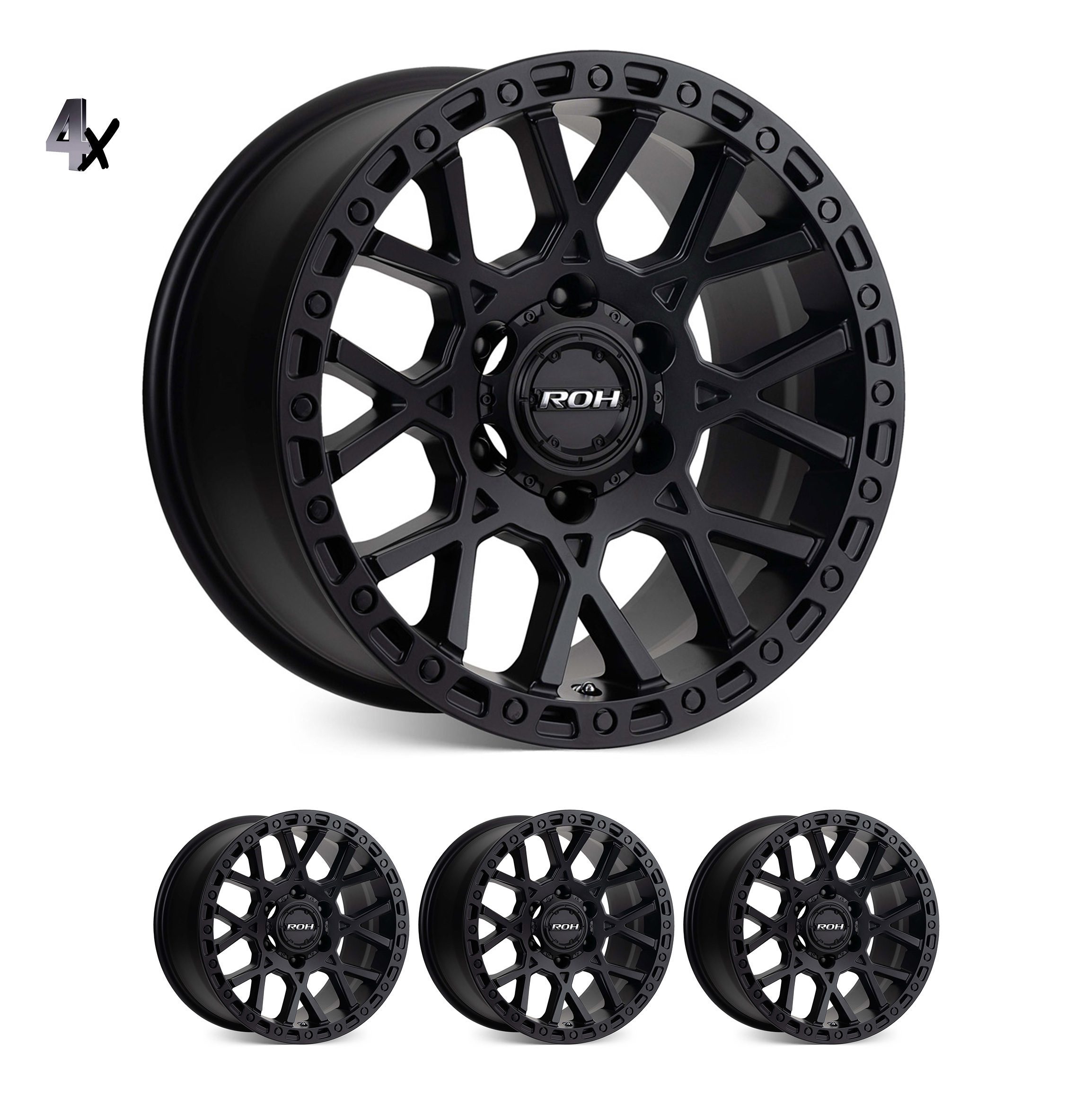 LC300 (17X9) 4x CRAWLER WHEELS (6/139) +25 OFFSET with fenders