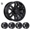LC71/LC76/LC78/LC79 (16X8) 5x Vapour wheels Xtra black (5/150)