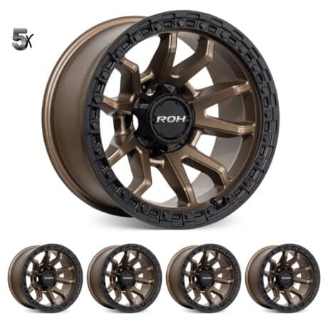 LC71/LC76/LC78/LC79 (17X9) RAID 5 MATT BRONZE 5x ALLOY WHEELS (5/150) -12 / -59