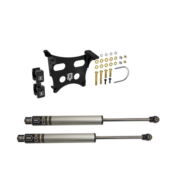 ICON 2023-2024 FORD F-250/F-350 SUPER DUTY, 2.0 V.S. DUAL STEERING STABILIZER KIT