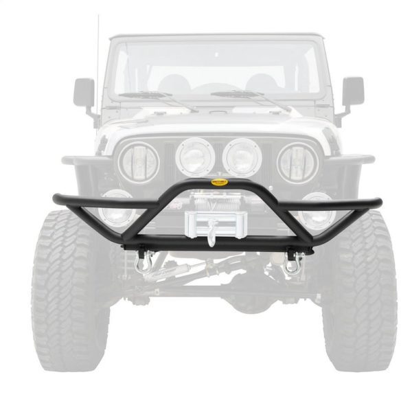 Jeep Wrangler TJ/YJ SRC Front Grille Guard Bumper with D-ring Mounts (Black)