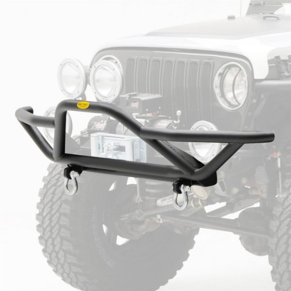 Jeep Wrangler TJ/YJ SRC Front Grille Guard Bumper with D-ring Mounts (Black)