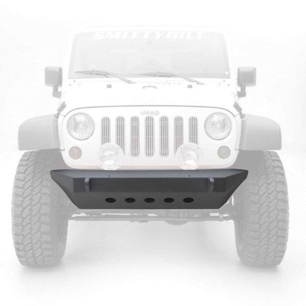 Jeep Wrangler JK 2 & 4 Dr Classic Rock Crawler Front Bumper with D-ring Mounts (Black)