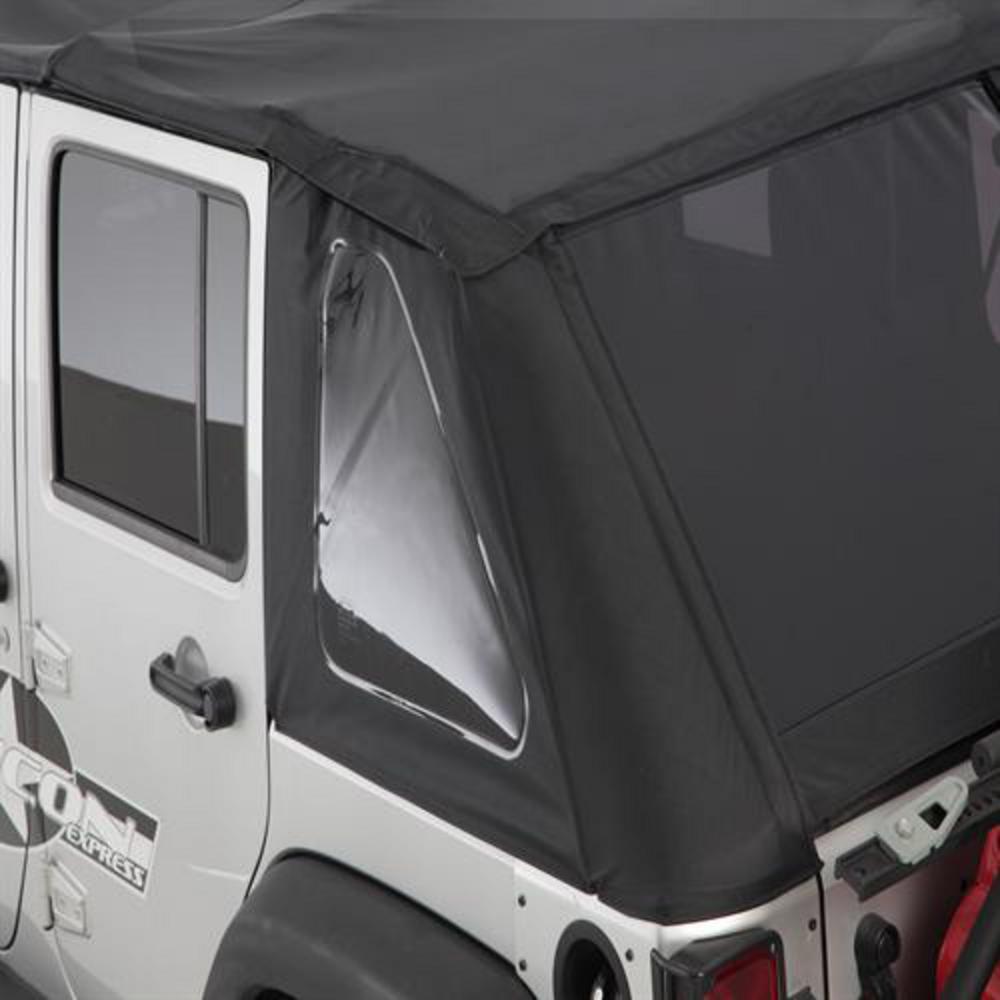Jeep Wrangler JK, 2 Dr Bowless Combo Top with Tinted Windows and No Door Uppers (Black Diamond)