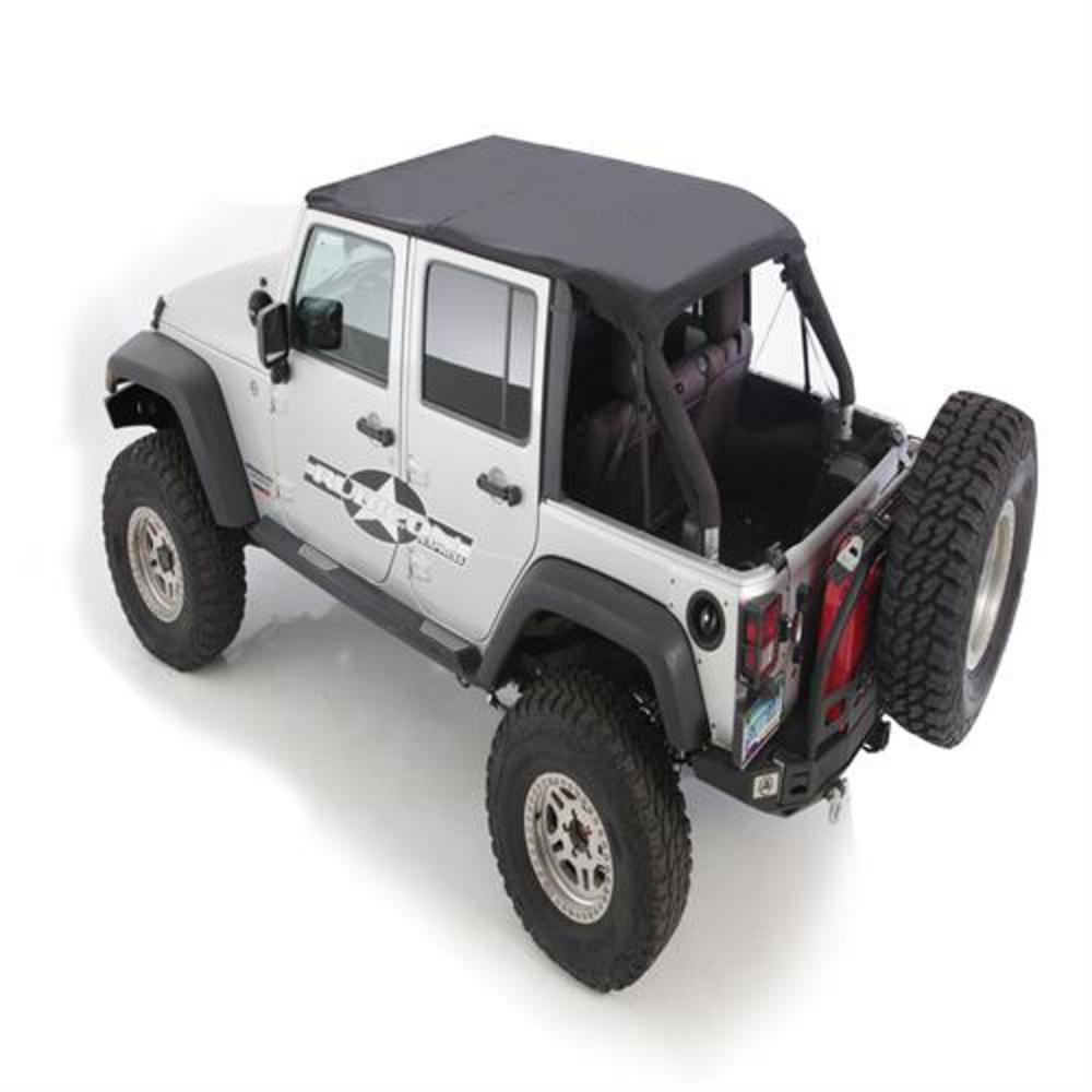 Jeep Wrangler JK, 2 Dr Bowless Combo Top with Tinted Windows and No Door Uppers (Black Diamond)