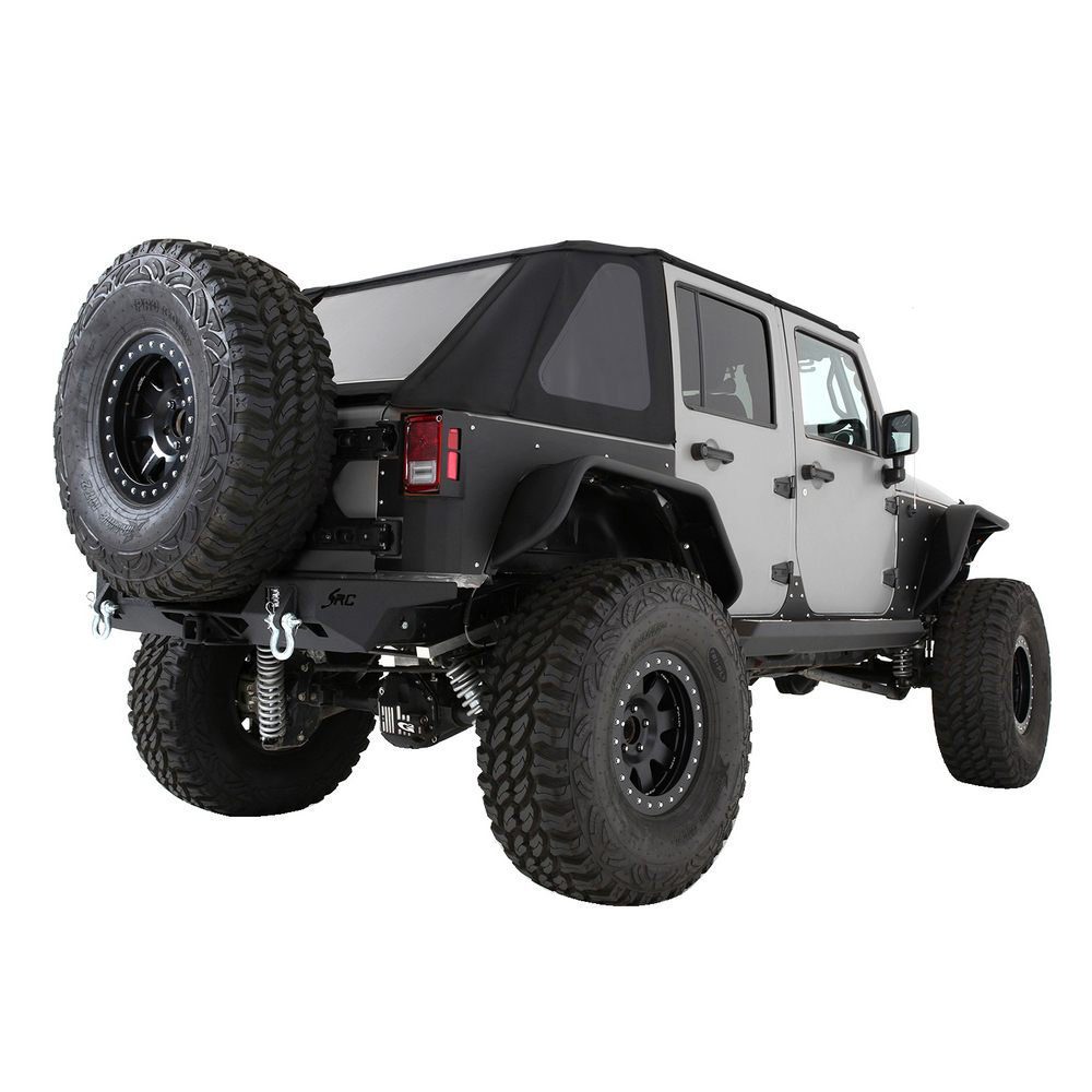 Jeep Wrangler JK 4 Dr Bowless Combo Top With Tinted Windows and No Door Uppers (Black Diamond)