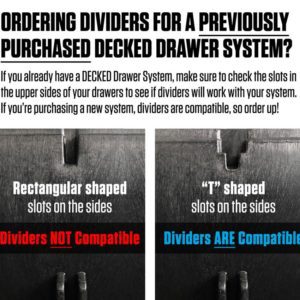 Locking tab drawer dividers combo package – (2) narrow & (2) wide