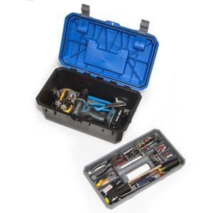 Crossbox – drawer tool box – narrow & wide drawer – blue lid
